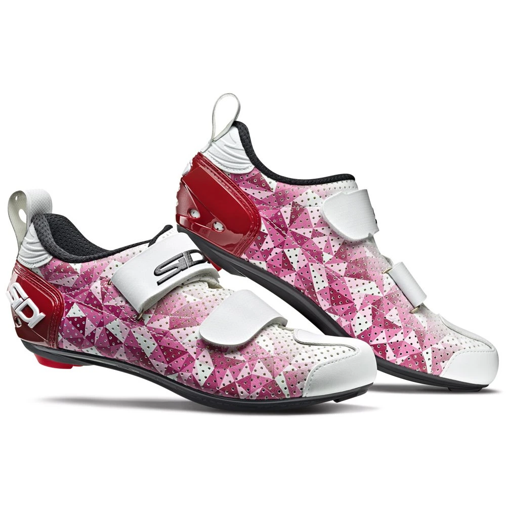 Sidi T5 Air Carbon Composite Woman Triathlon Shoe - Pink/red/white 1 Sidi T5 Air Carbon Composite Woman Triathlon Shoe - Pink/red/white